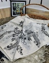 Flower Print, Ready to Wear, Pure Cotton White Saree  with Block Print for Women-0