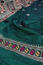 Pink Badhni Work, Printed Saree with Thin Zari Border, Ready To Wear Saree with Unstitched Blouse-3