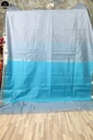 Ash Maheswari Saree With Thin Zari Border, Full Body Buta Work with Contrast Blue Unstitched Blouse Piece-1
