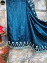 Ready To Wear Fancy Silk Saree, Blue Colour Body with Designed Blouse Attached for Occassional Wear-2
