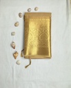 Tissue Silk Saree, Golden Colour Body with Golden Zari Border for Ocassional Wear, Unstitched Blouse-2