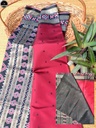 Maroon Kotki Silk Saree, Black Border with Golden Thread Design, All Over Buta Work  for Women-2
