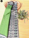 Green Kotki Silk Saree, Black Border with Golden Thread Design, All Over Buta Work  for Women-1
