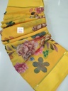 Yellow Chiffon Saree for Women-0