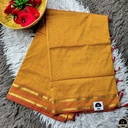 Cotton Blend Yellow Gadwal Saree with All-Over Checked Design - Perfect for All Seasons-1