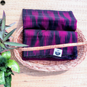 Purple Pure  Ikat Cotton , All Over Kotki Weave with Unstitched Blouse, Ready To Wear Saree for Women