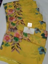 Yellow Chiffon Saree for Women