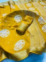 Marsh Mellow Queen (Jequard Border) Moss Chifon Yellow Special for Women