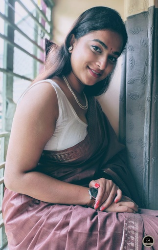 [E-COM-BC-023] Bhagalpuri Daily Wear Saree, Plain Brown Colour Body with Designed Border, Comfortable for Summer