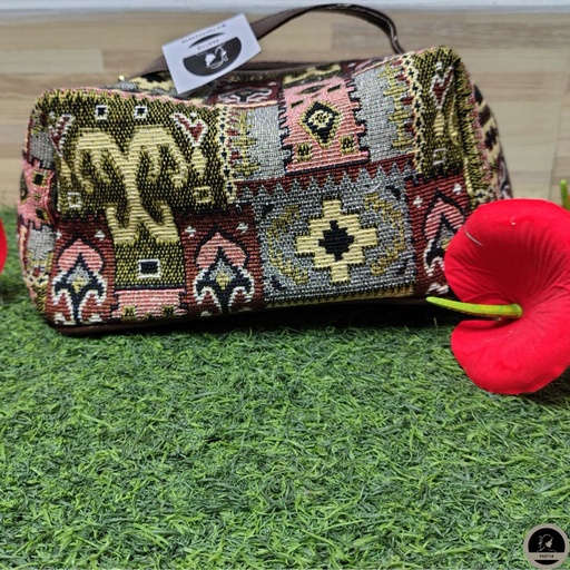 [E-COM-MAB-001] Printed Jute Multi Color Cosmetic Pouch