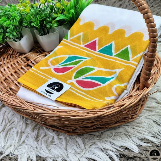 [E-COM-CM-018] Soft Mul Mul Cotton Saree (White) best for summer season