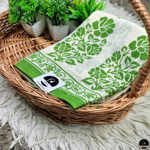 [E-COM-CM-019] Soft Mul Mul Cotton Saree (White) best for summer season